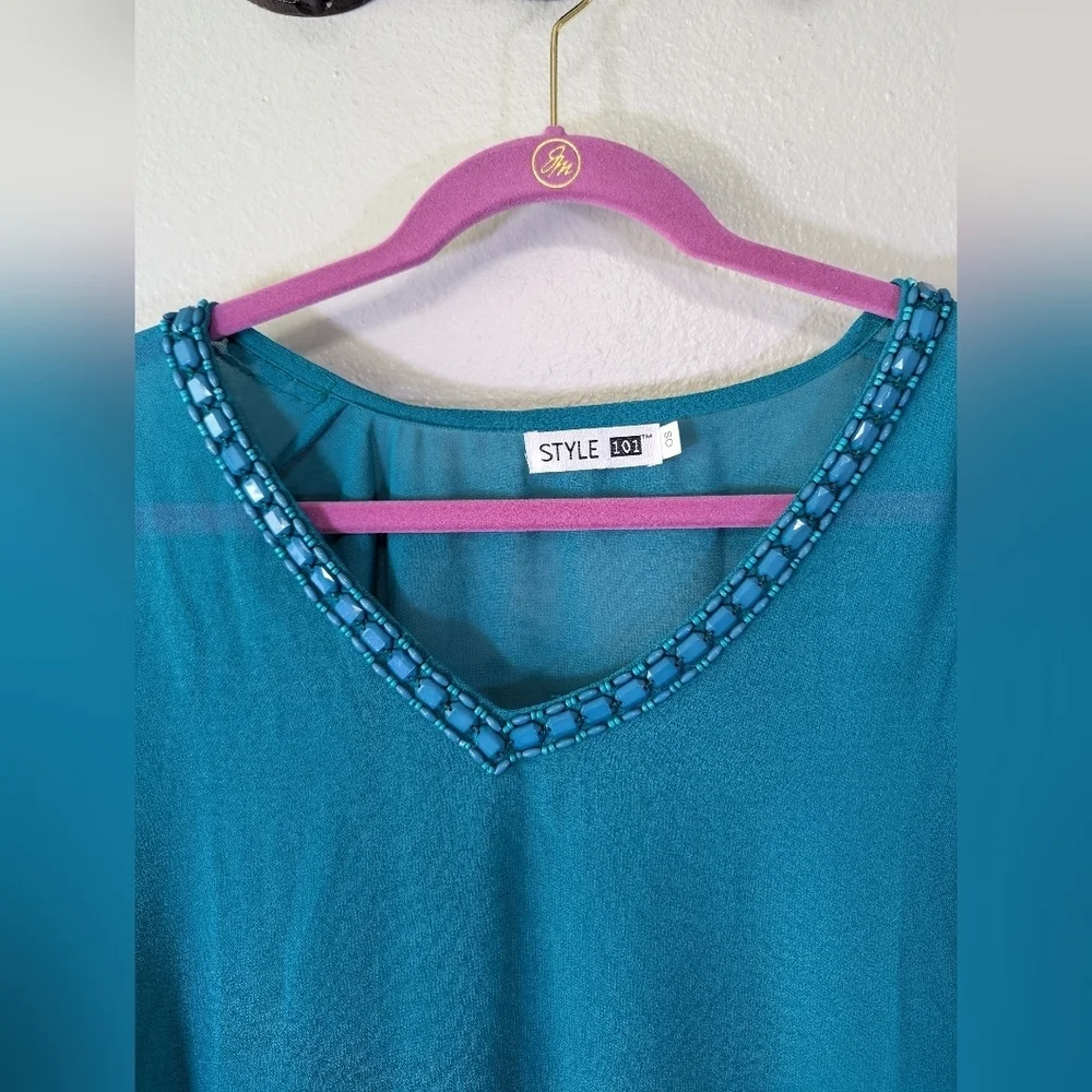 Style 101 green swimsuit cover up